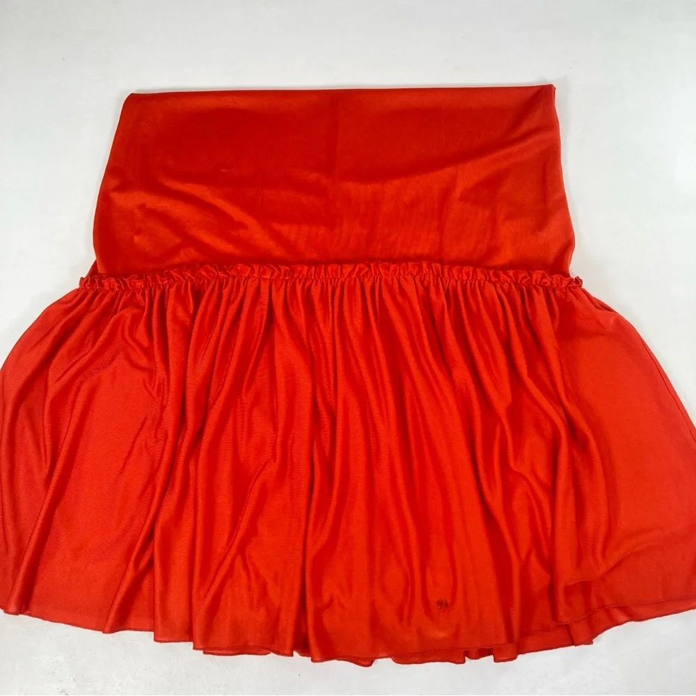 Free People Orange Coco S/P Maxi Dress Ruffle Tie Straps  chic boho Beach Summer - Picture 7 of 16